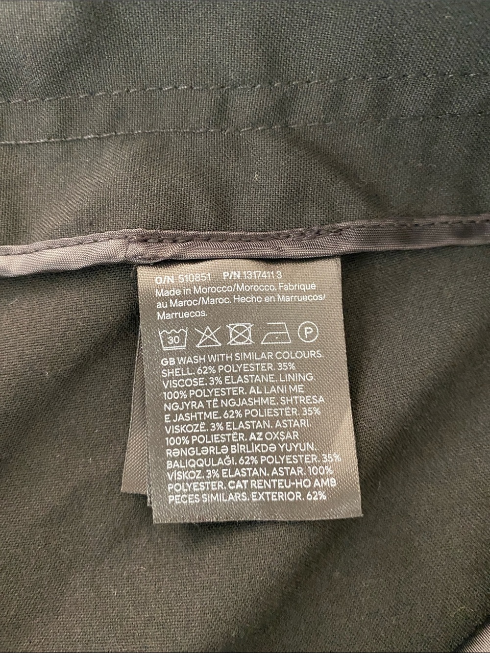 H&M Black Pleated Pants with Button Cuffs Size 6 - Picture 8 of 8